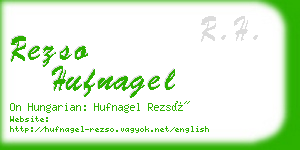 rezso hufnagel business card